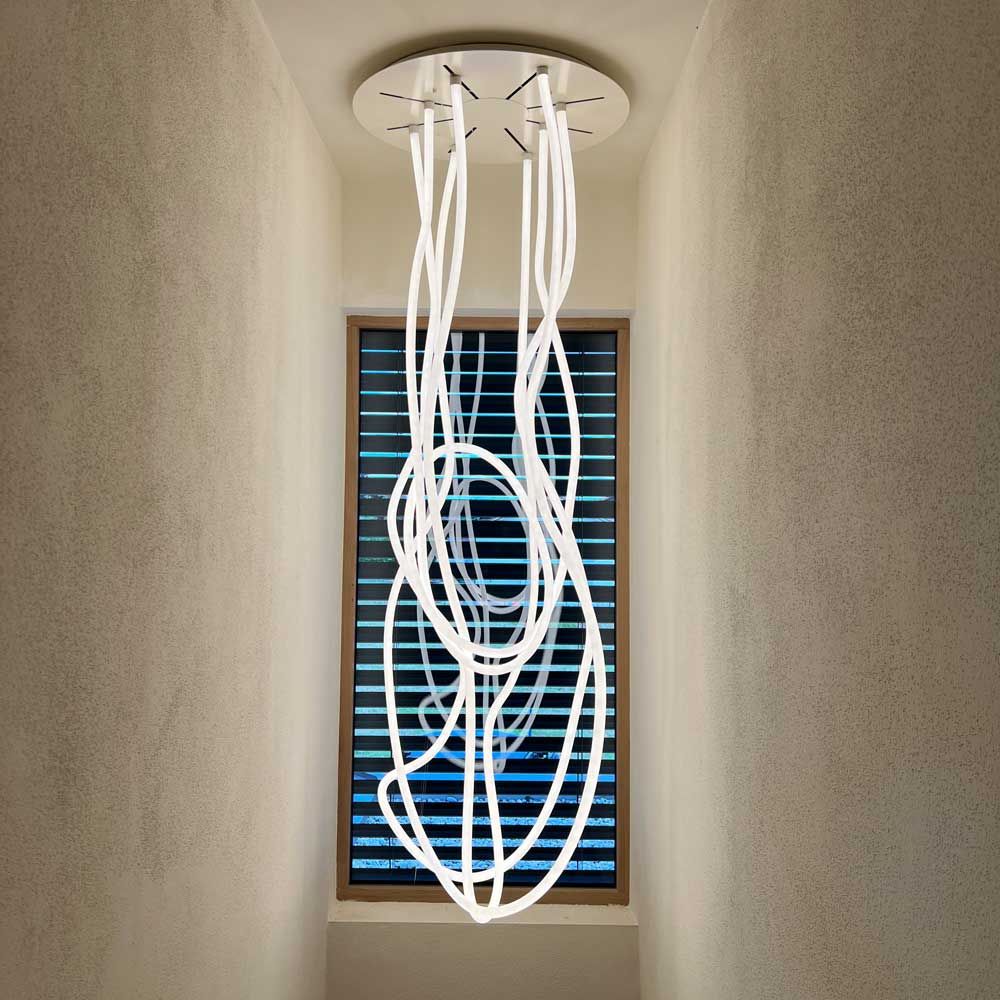 s.luce organic Flex LED pendant lamp light tube warm white