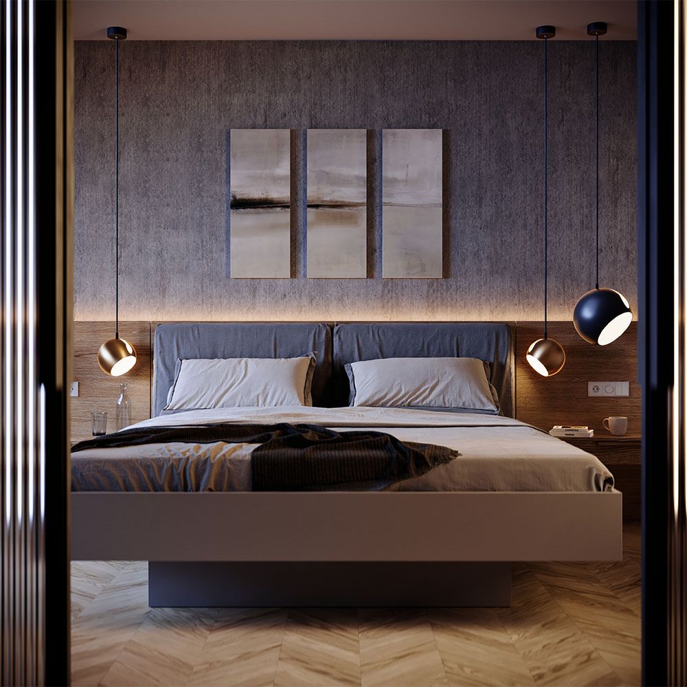 s.luce Ball gallery light with rotatable, interchangeable shade 5m suspension