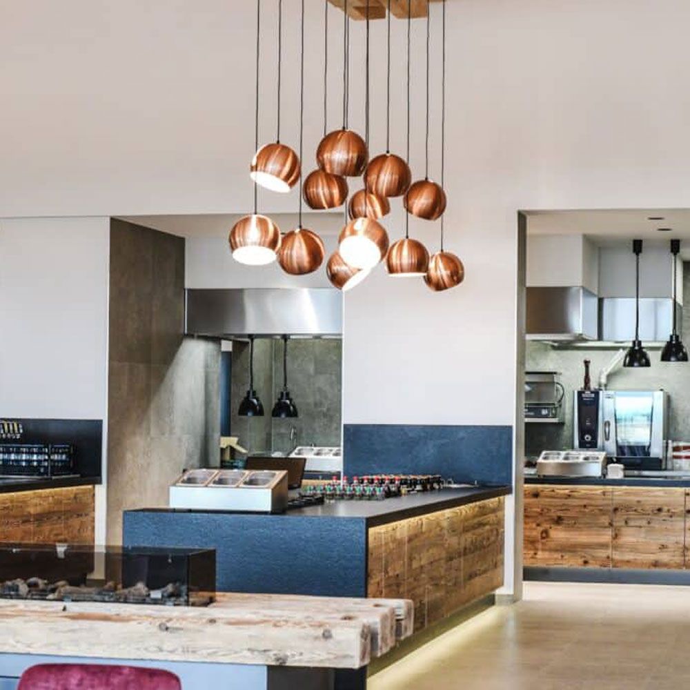 s.luce Ball metal pendant lamp with rotatable, interchangeable shade