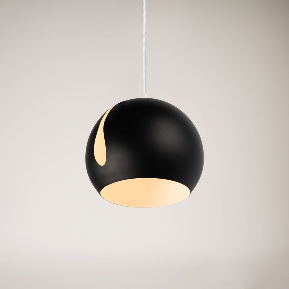 s.luce Ball metal pendant lamp with rotatable, interchangeable shade