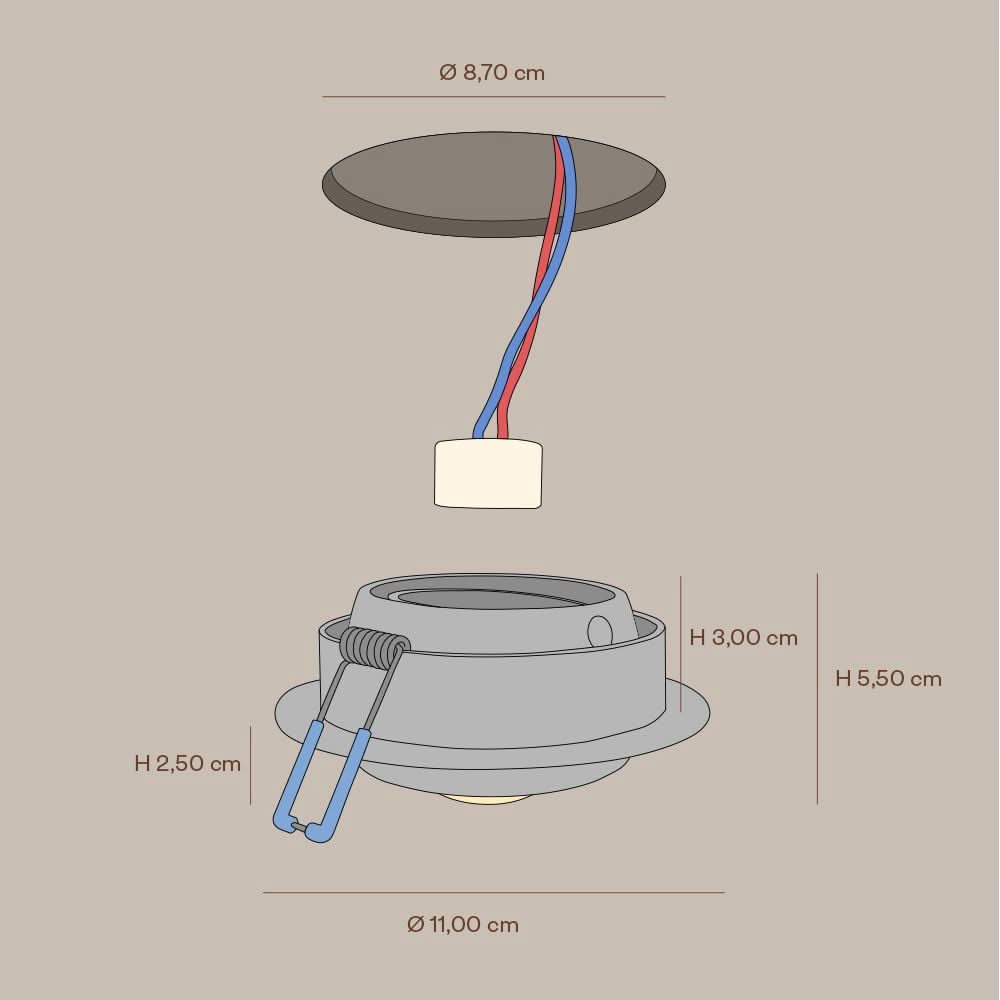 s.luce Beam recessed spotlight with glass lens Ø 11cm