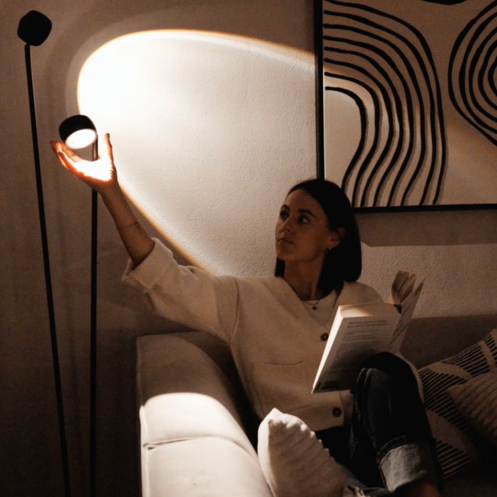 s.luce Beam LED floor lamp 2-light 145cm touch dimmer