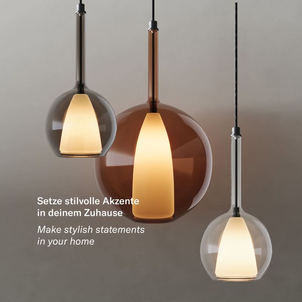 s.luce Belluna dining table hanging lamp 5-flame 160cm canopy