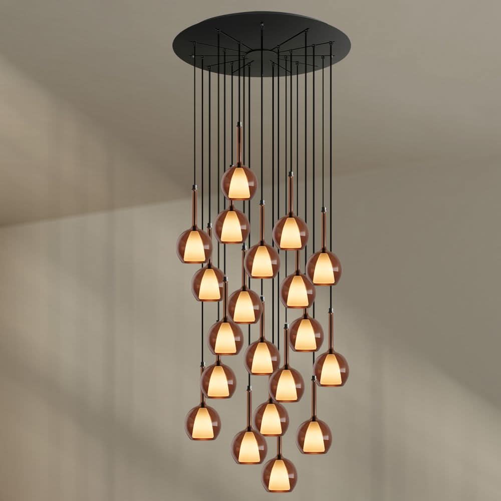 s.luce Belluna gallery light 20-flame Ø 120cm canopy