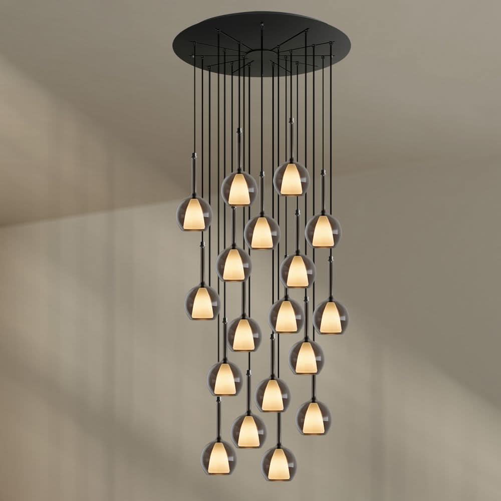 s.luce Belluna gallery light 20-flame Ø 120cm canopy