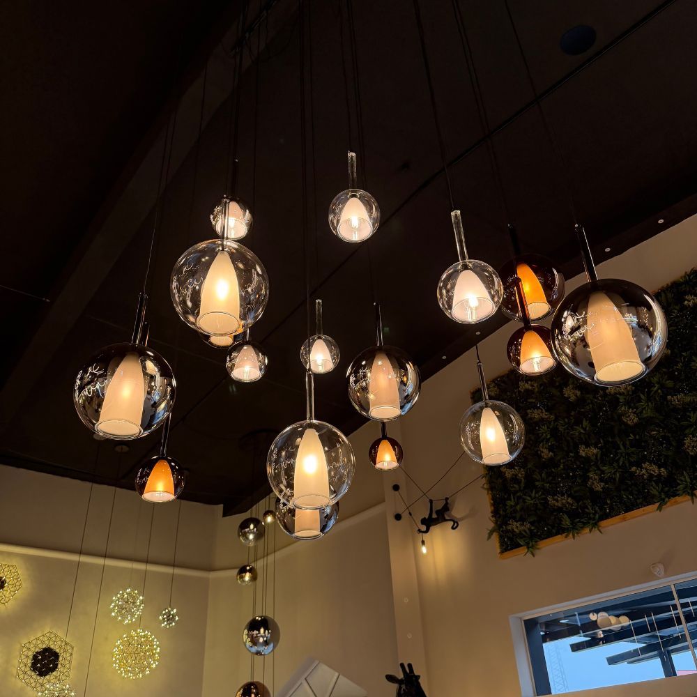 s.luce Belluna gallery light 5-flame Ø 60cm canopy