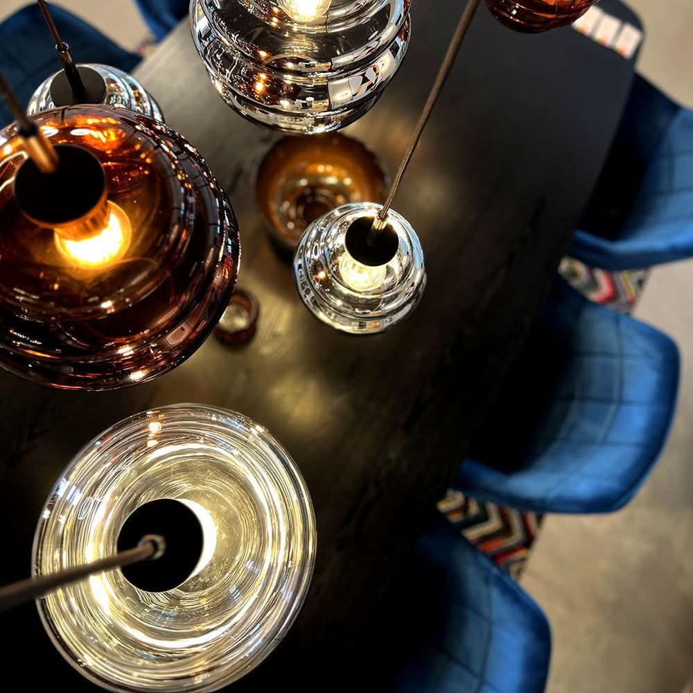 s.luce Echos dining room pendant lamp 3-light 120cm Ø 25cm