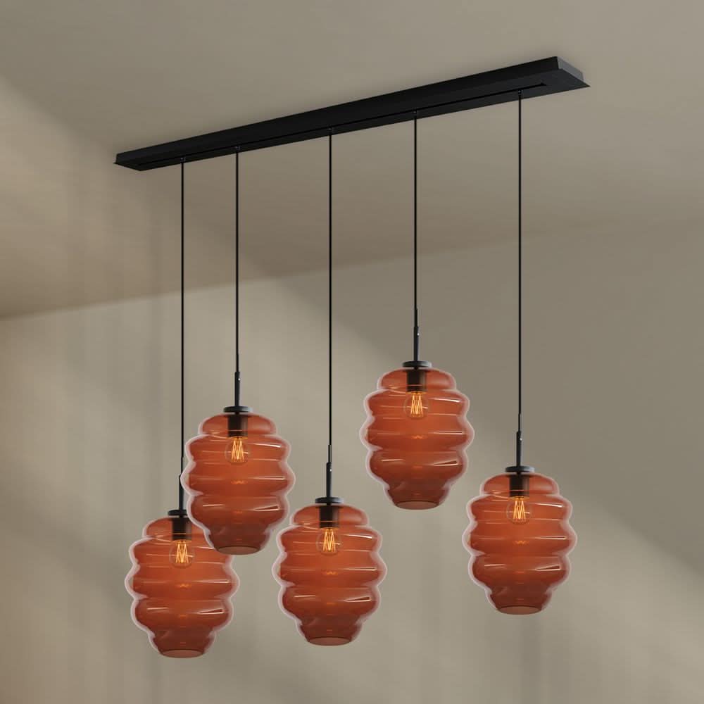 s.luce Echos dining table lamp 5-flame 160cm canopy Ø 25cm