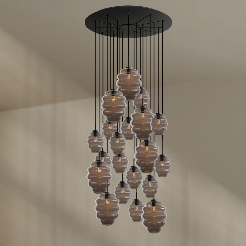 s.luce Echos gallery light 20-flame Ø 120cm canopy, Ø 18/25cm