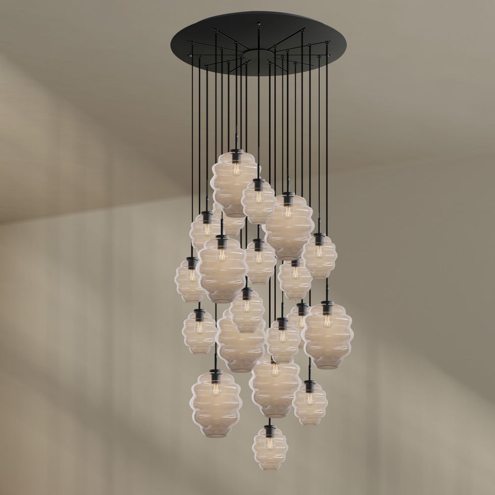 s.luce Echos gallery light 20-flame Ø 120cm canopy, Ø 18/25cm