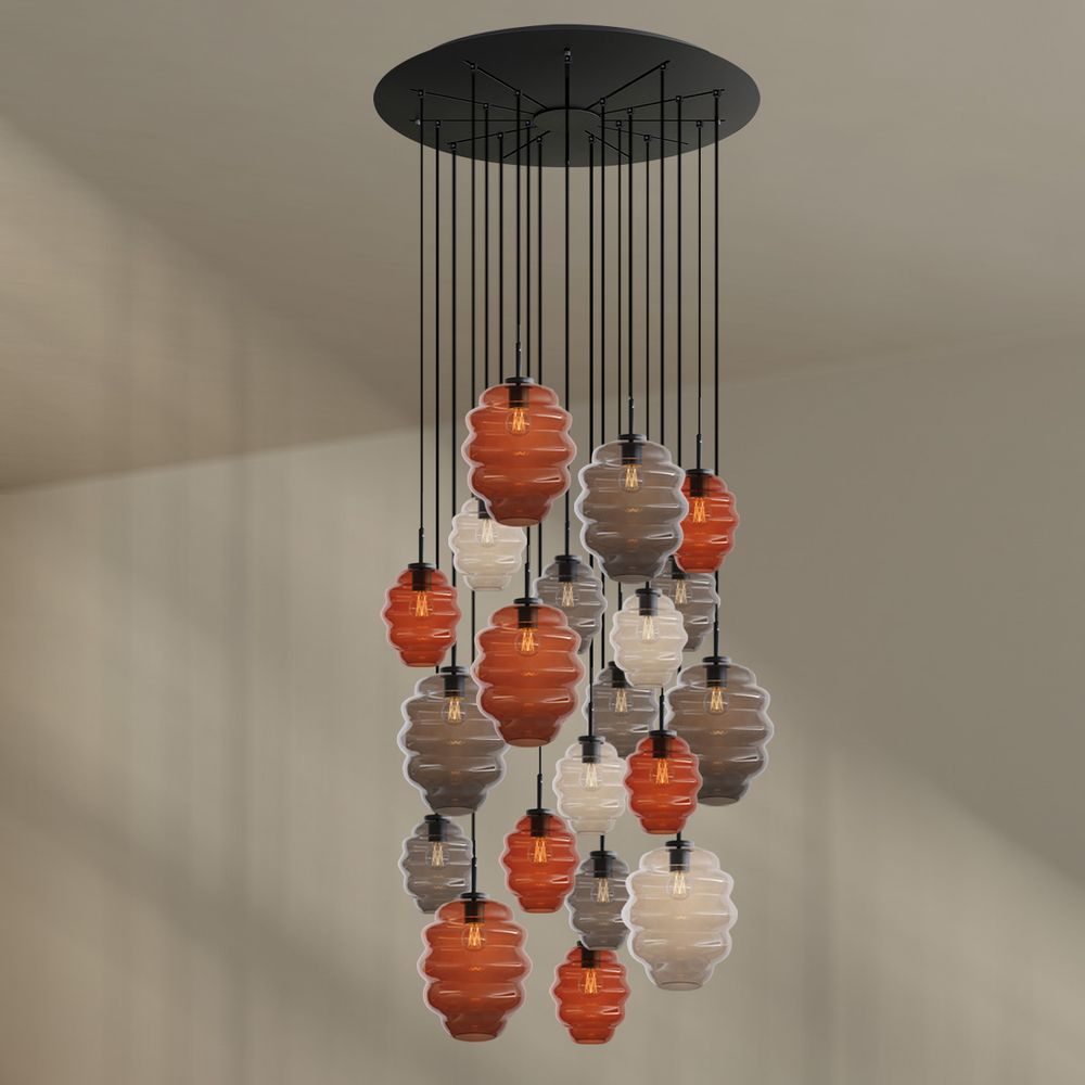 s.luce Echos gallery light 20-flame Ø 120cm canopy, Ø 18/25cm