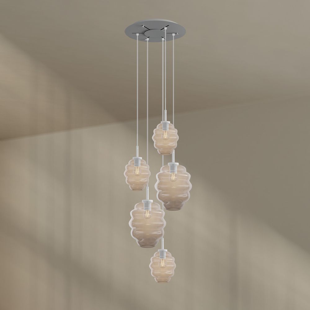 s.luce Echos gallery light 5-flame Ø 60cm canopy Ø 18/25cm