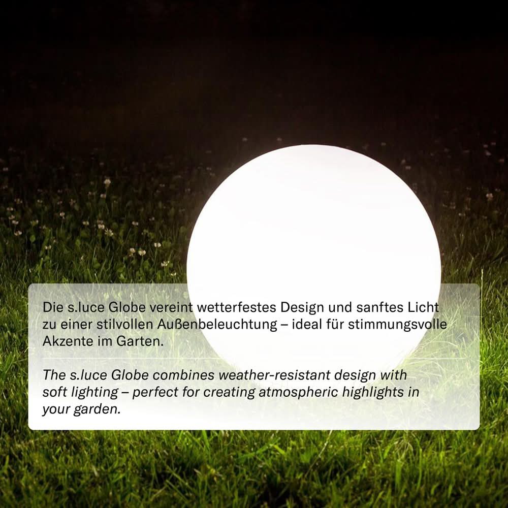 s.luce Globe pro durable garden outdoor globe white