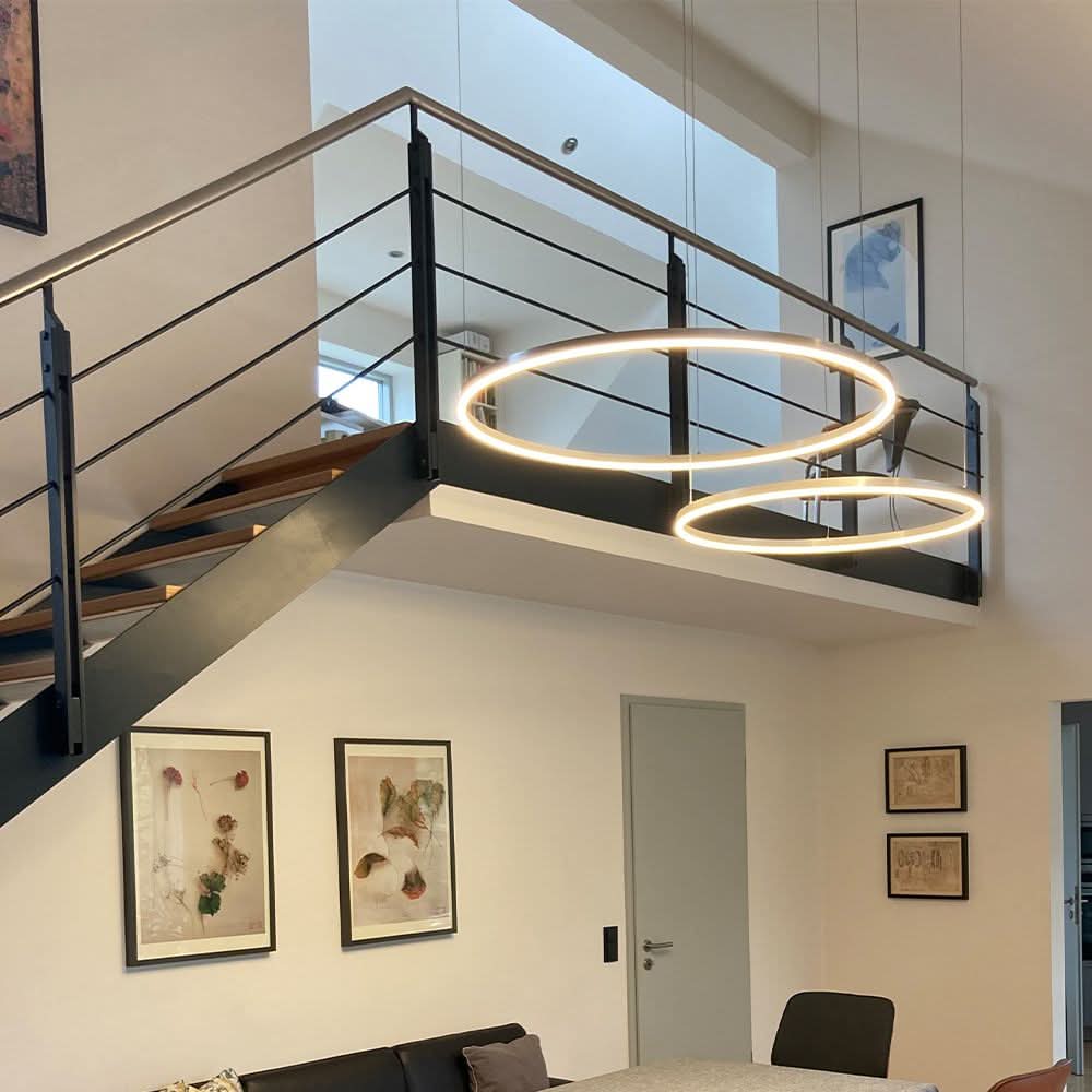 s.luce LED ring hanging lamp 2-light eccentric