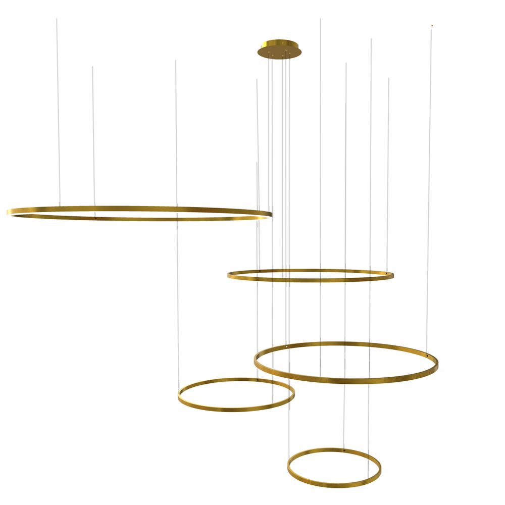 s.luce LED ring pendant lamp 5-flame eccentric