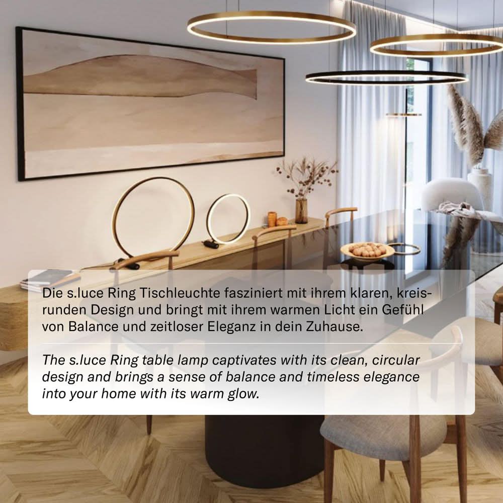 s.luce LED ring table lamp direct or indirect