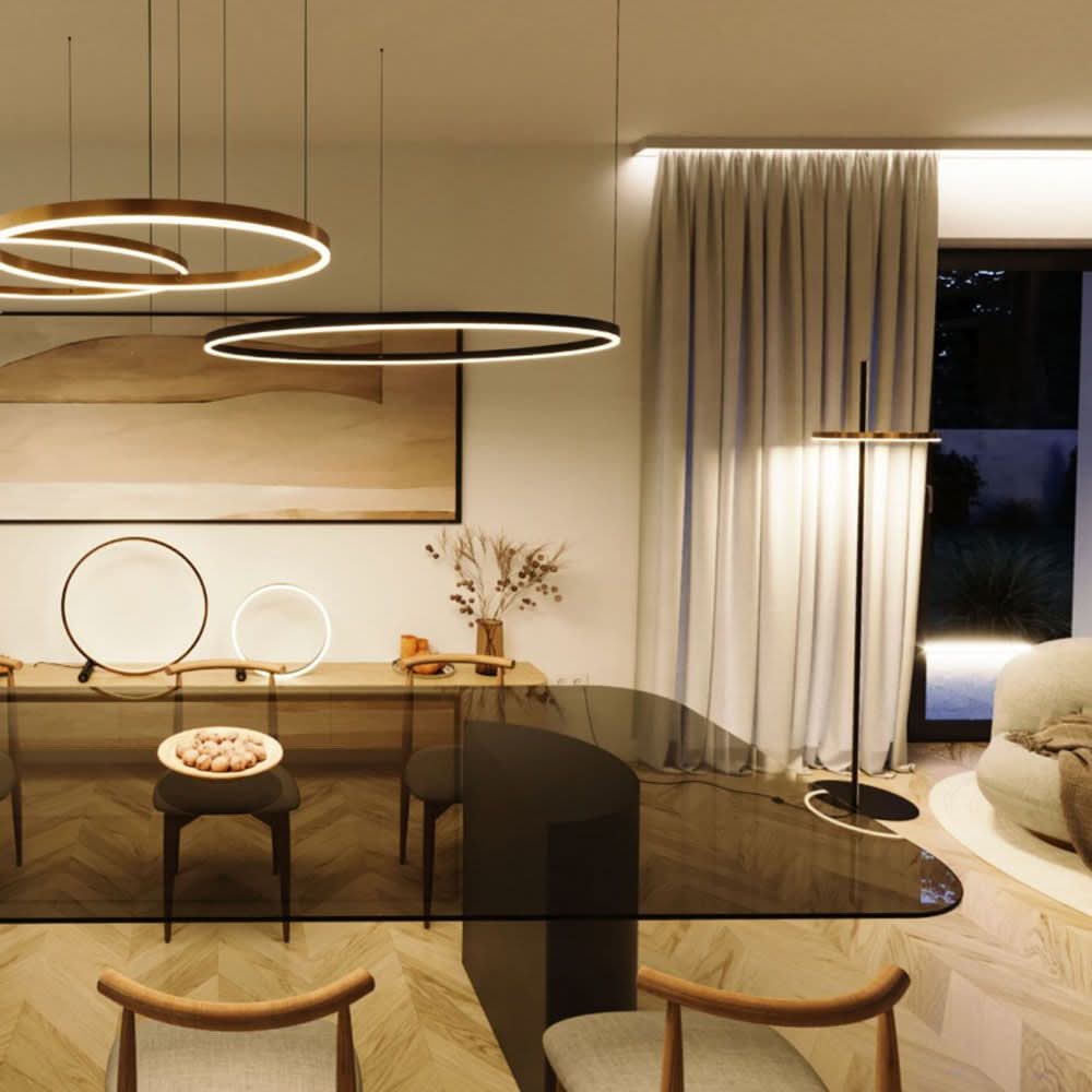 s.luce LED ring table lamp direct or indirect