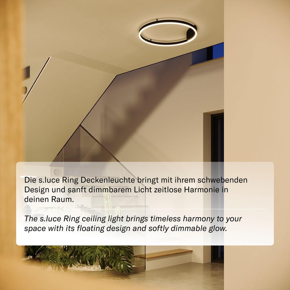 s.luce LED ring wall lamp & ceiling light dimmable modern round