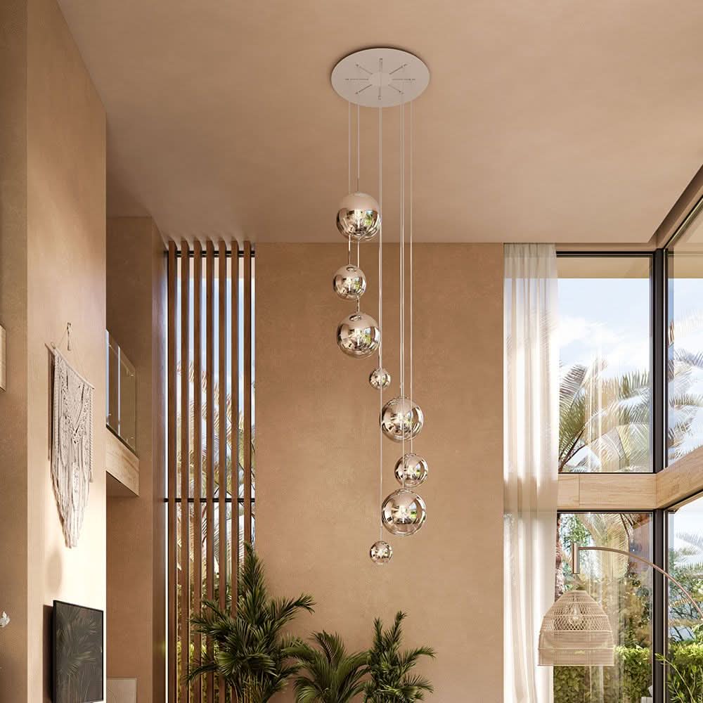 s.luce Modular multiple pendant lamp canopy