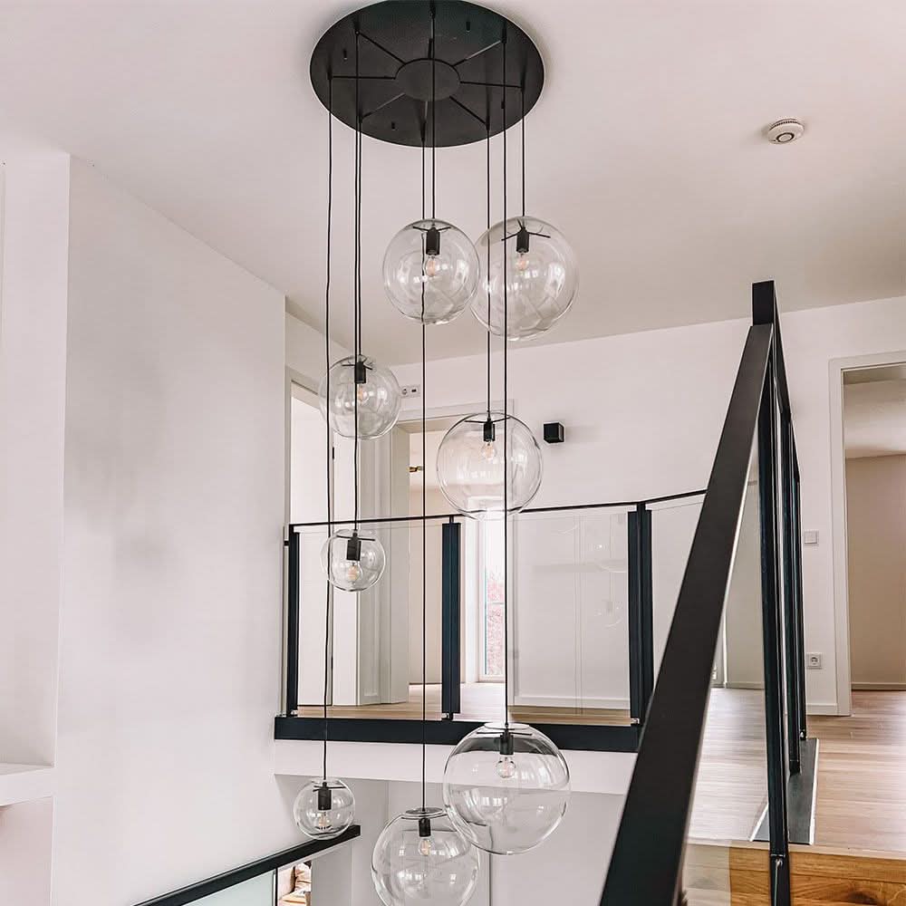 s.luce Modular multiple pendant lamp canopy