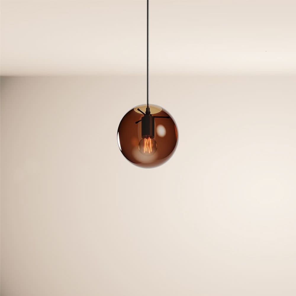 s.luce Orb glass globe gallery light 500cm suspension black