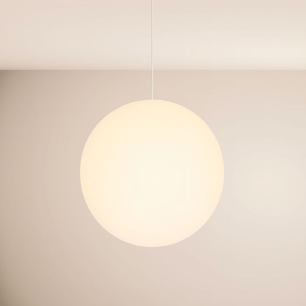 s.luce Orb glass globe gallery light suspension 500cm white