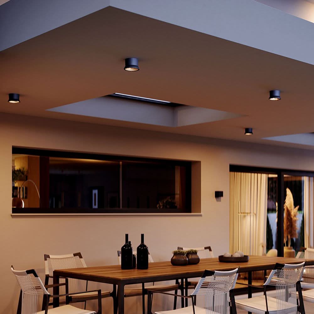 s.luce Santa Out LED outdoor ceiling light IP65 rotatable
