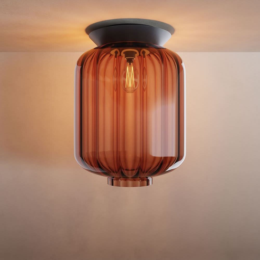 s.luce Velo glass ceiling light E27