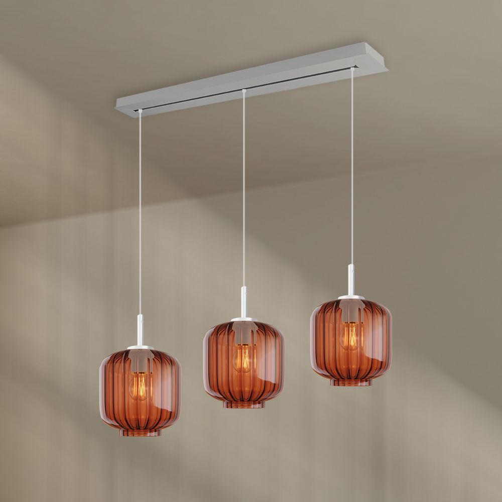 s.luce Velo dining table lamp 3-light canopy 120cm Ø 20cm