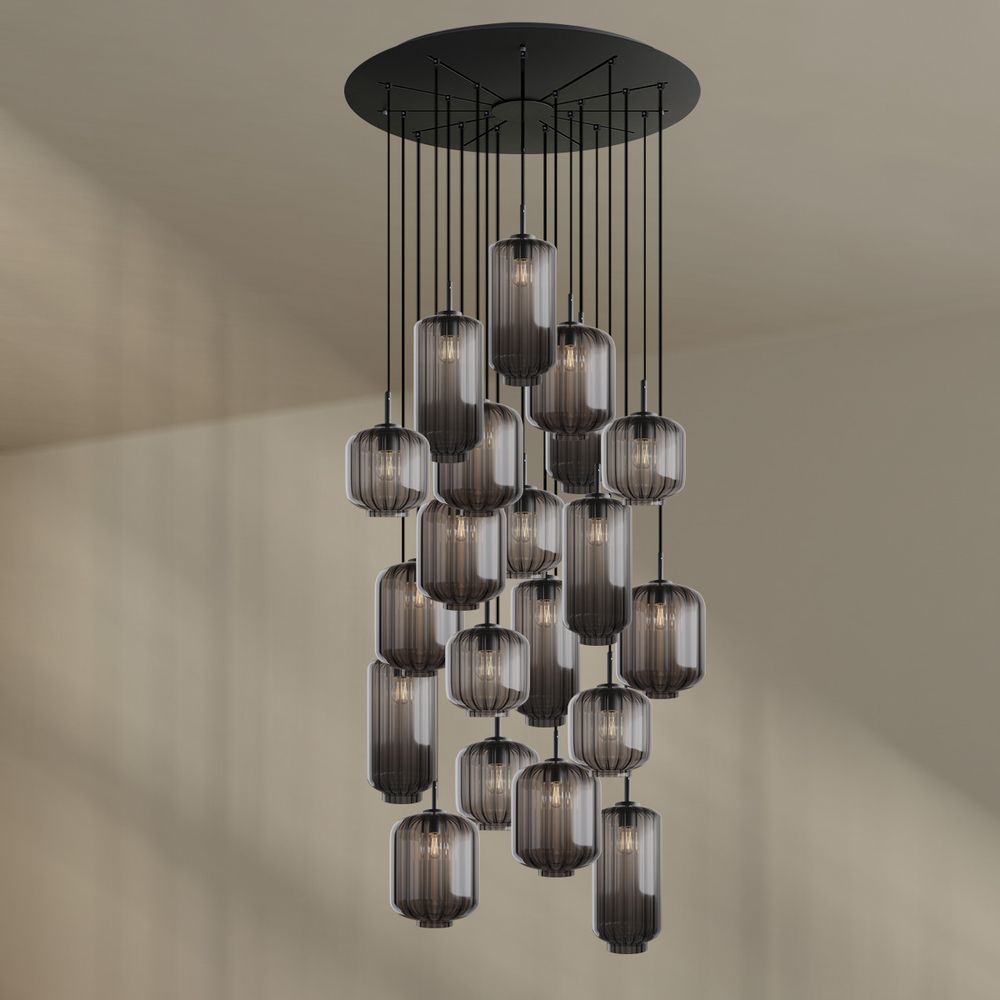 s.luce Velo gallery lamp 20-flame Ø 120cm Ø 18/20/25cm