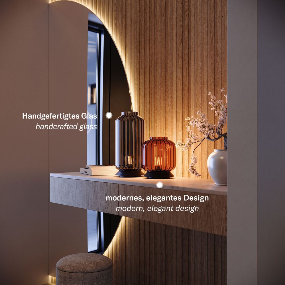 s.luce Velo glass table lamp with switch