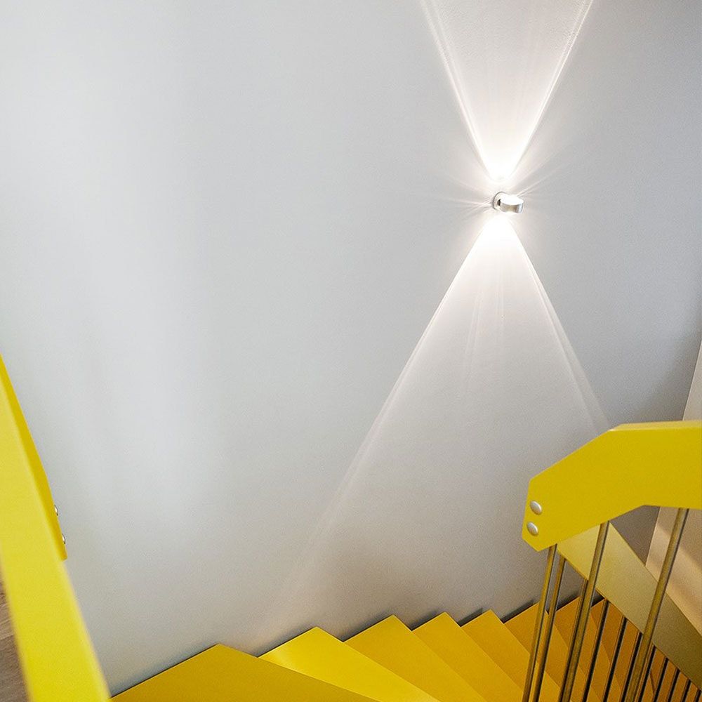 s.luce Aplique de pared Up & Down con lentes de cristal