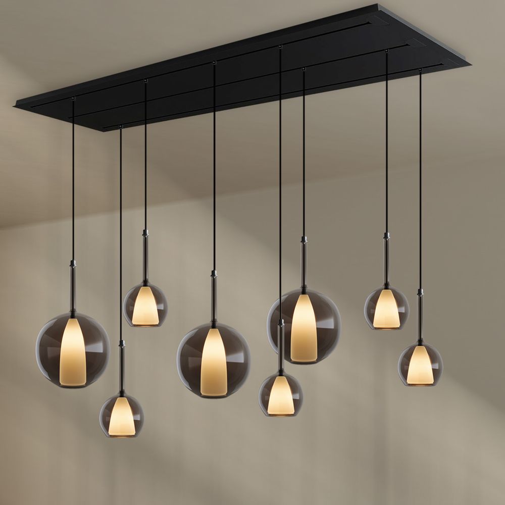 s.luce Belluna mesa de comedor lámpara colgante 8 luces 200cm