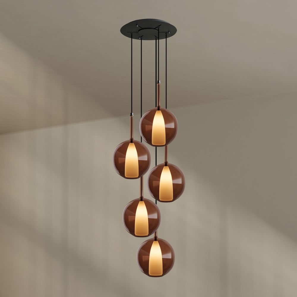 s.luce Belluna gallery light 5-flame Ø 60cm canopy
