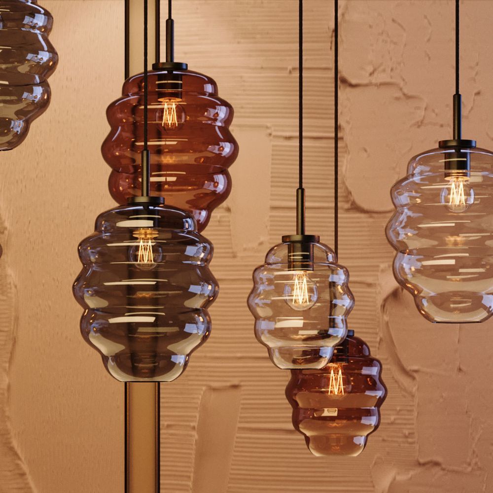 s.luce Echos lámpara de mesa colgante 3 luces 120cm Ø 18cm