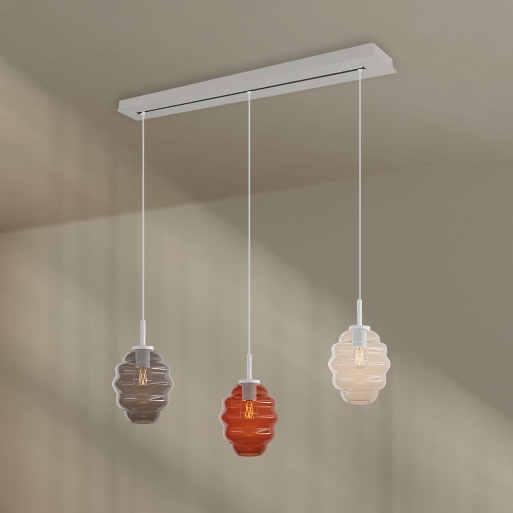 s.luce Echos lámpara de mesa colgante 3 luces 120cm Ø 18cm