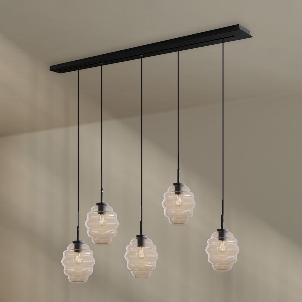 s.luce Echos lámpara de mesa de comedor 5-flama 160cm dosel Ø 18cm