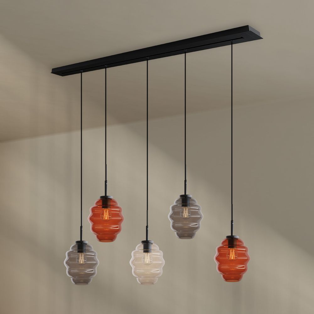 s.luce Echos lámpara de mesa de comedor 5-flama 160cm dosel Ø 18cm