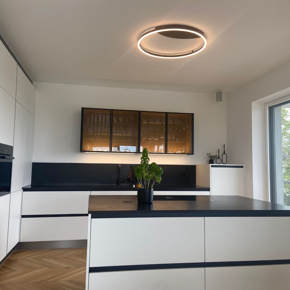 s.luce Aplique y plafón LED circular moderno regulable