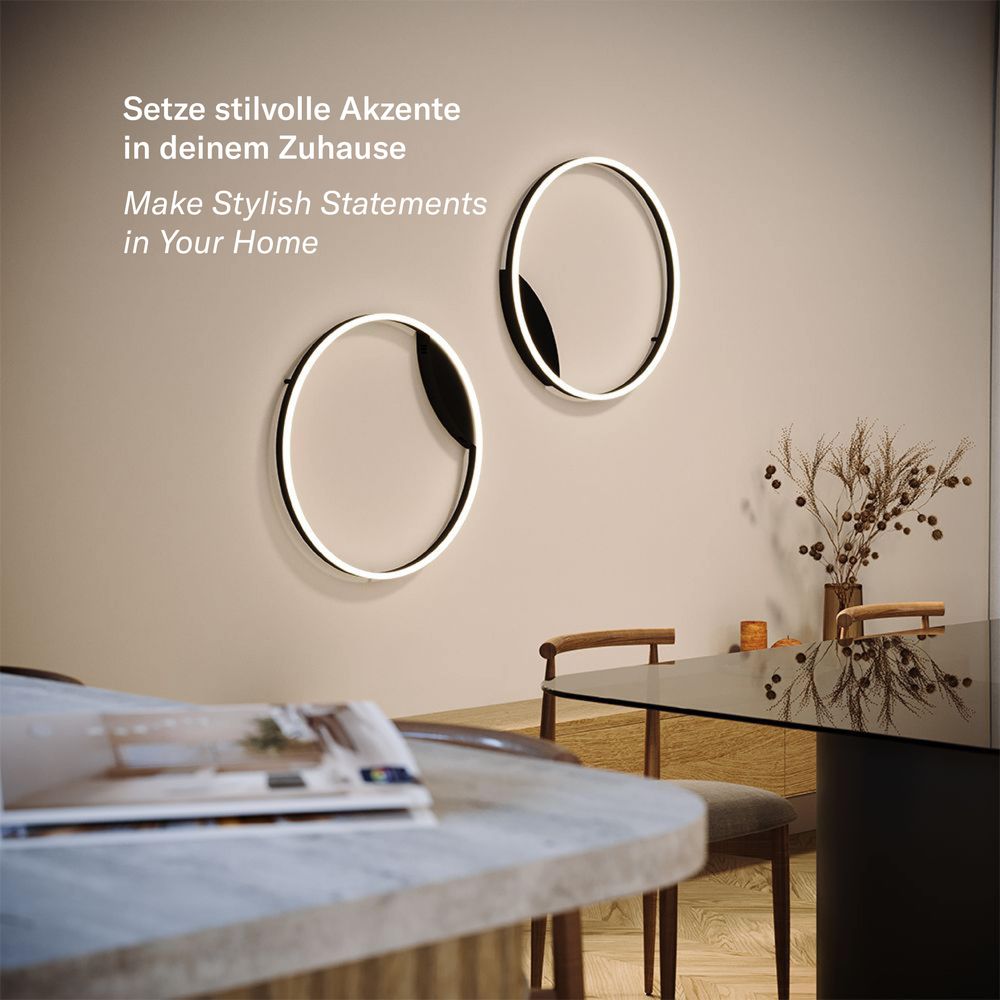 s.luce Aplique y plafón LED circular moderno regulable