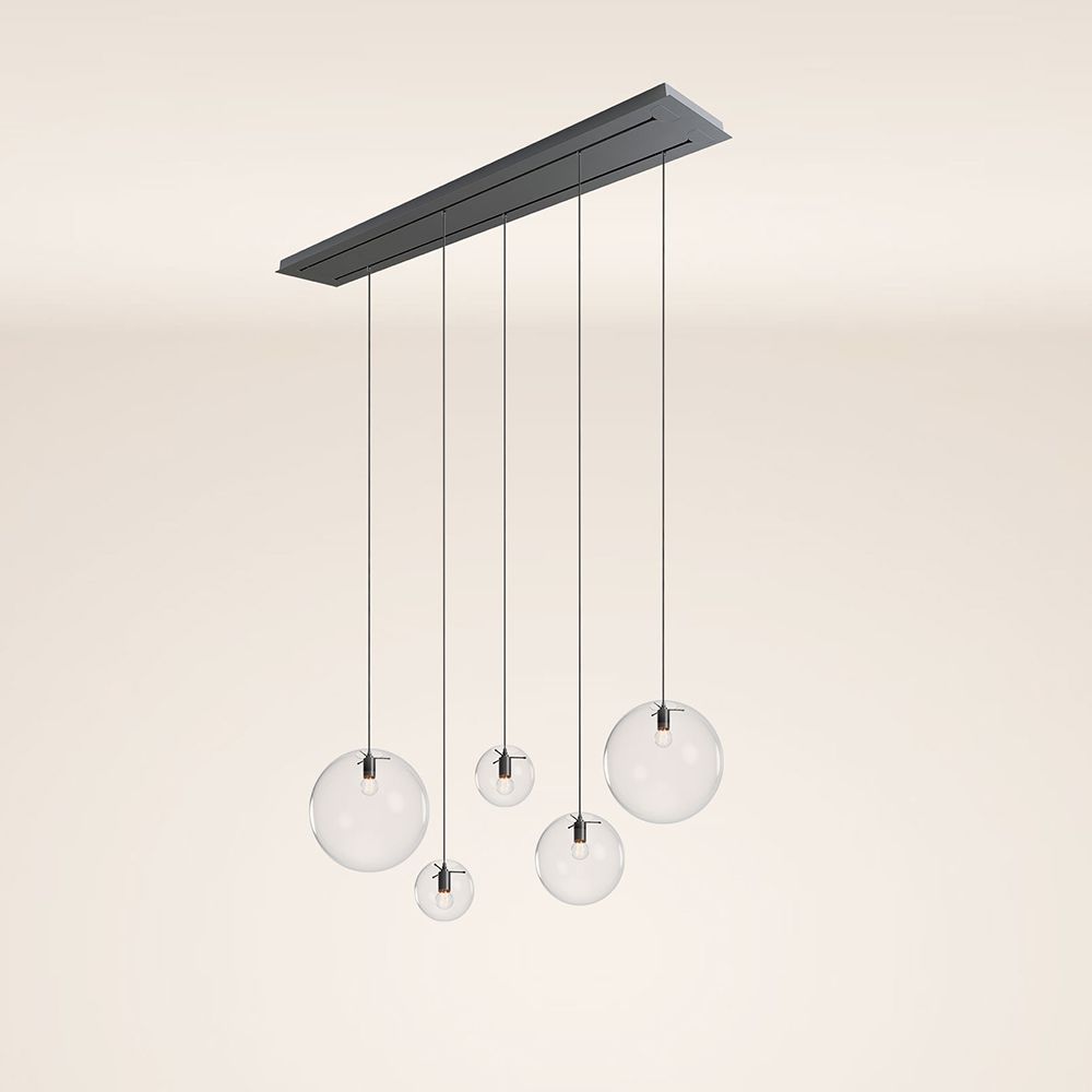 s.luce Orb Lámpara de mesa de comedor de 5 luces 2 filas 160cm