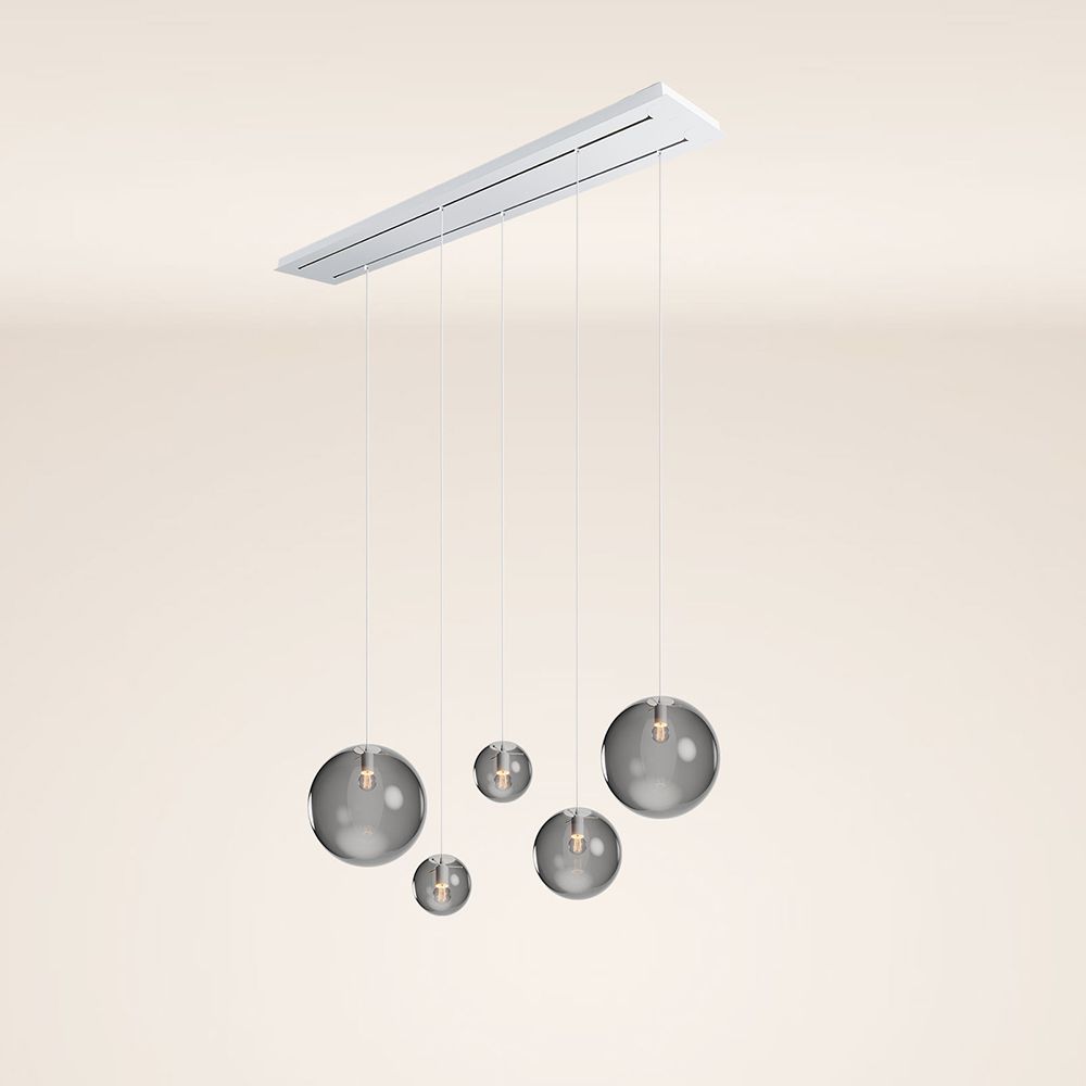 s.luce Orb Lámpara de mesa de comedor de 5 luces 2 filas 160cm