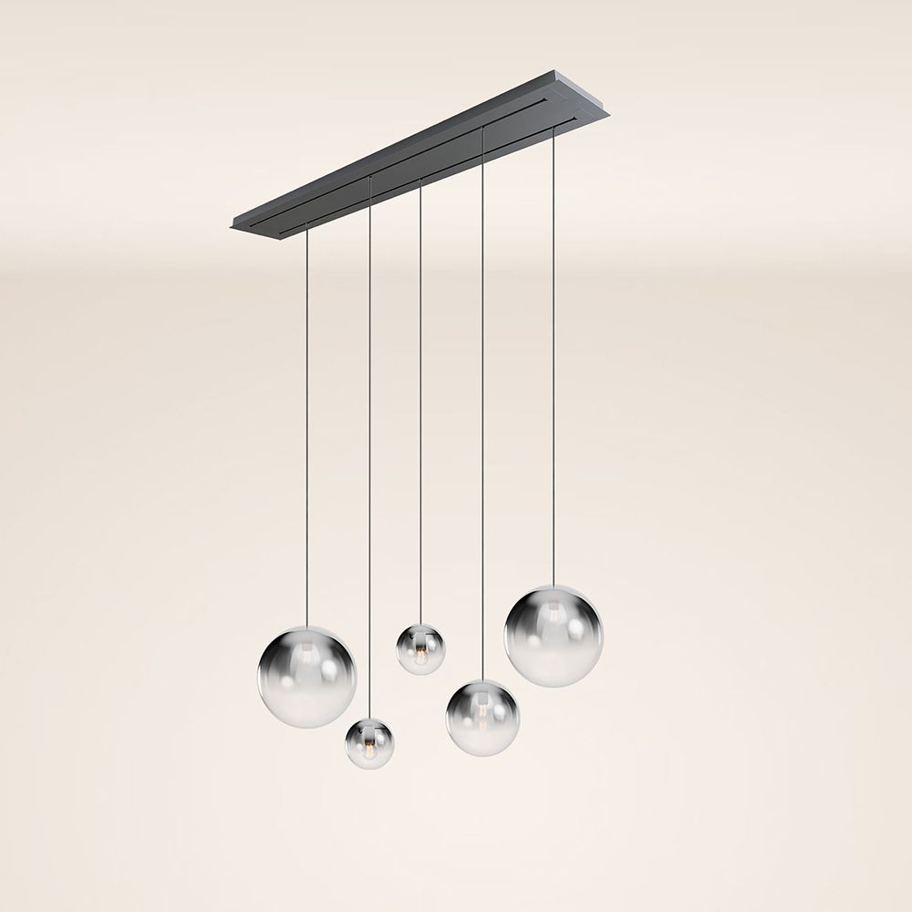 s.luce Orb Lámpara de mesa de comedor de 5 luces 2 filas 160cm