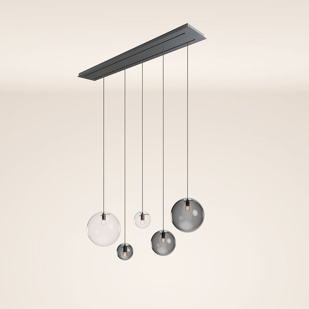 s.luce Orb Lámpara de mesa de comedor de 5 luces 2 filas 160cm