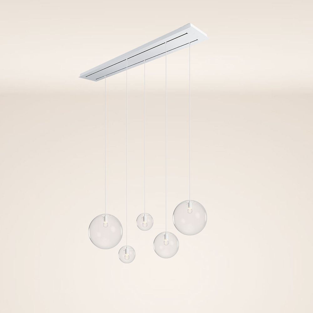 s.luce Orb Lámpara de mesa de comedor de 5 luces 2 filas 160cm