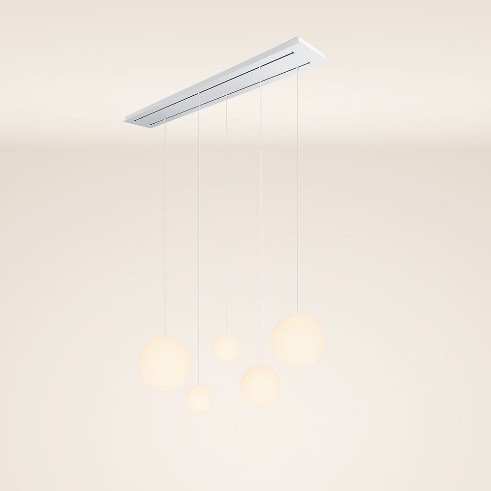s.luce Orb Lámpara de mesa de comedor de 5 luces 2 filas 160cm