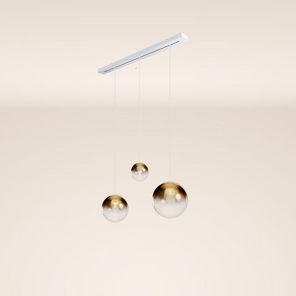 s.luce Orb lámpara colgante de mesa de comedor 3 luces 120cm Ø 20/30/40
