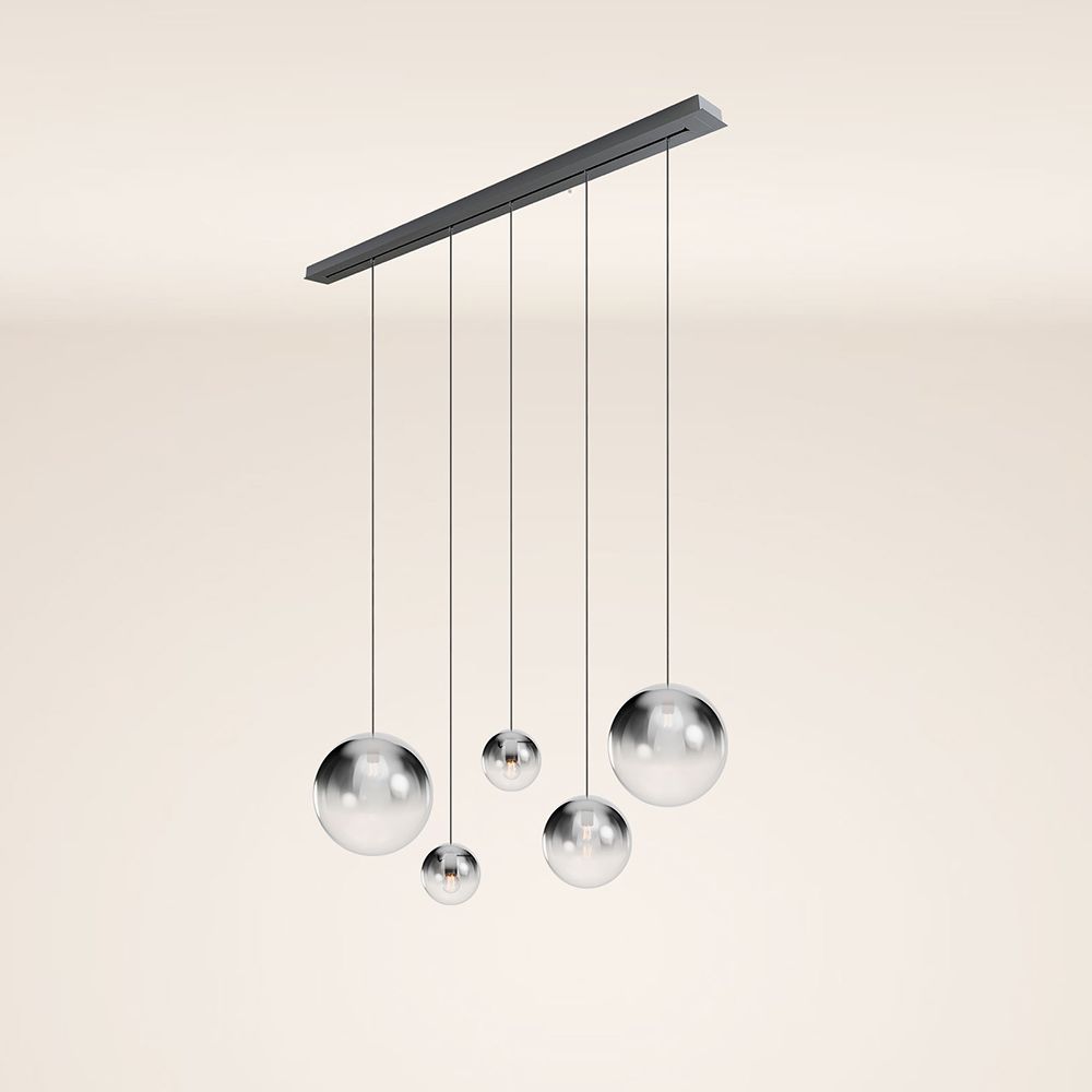 s.luce Orb mesa de comedor lámpara colgante 5 luces 160cm
