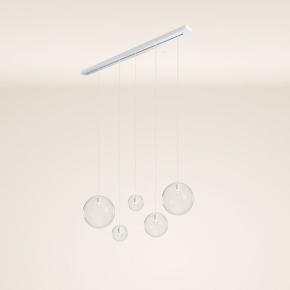 s.luce Orb mesa de comedor lámpara colgante 5 luces 160cm