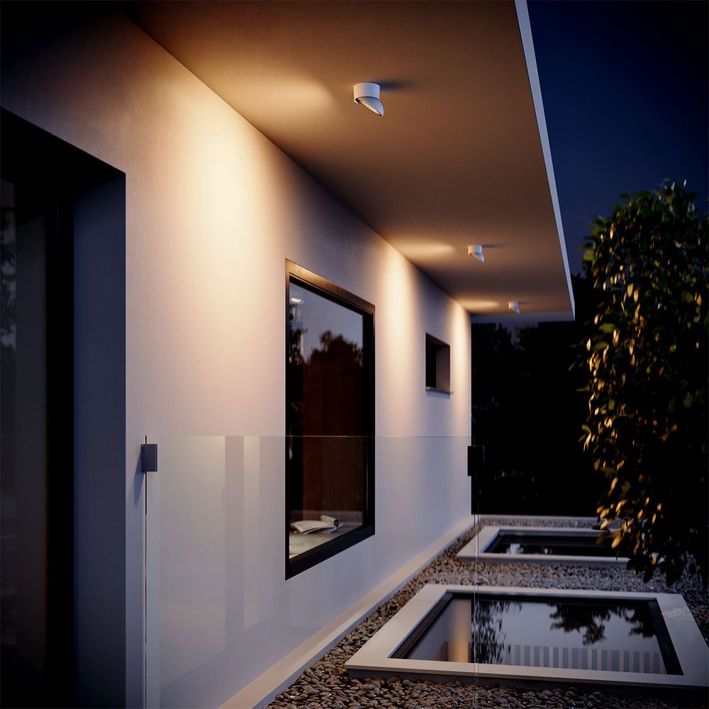 s.luce Santa Out Plafón LED exterior IP65 orientable